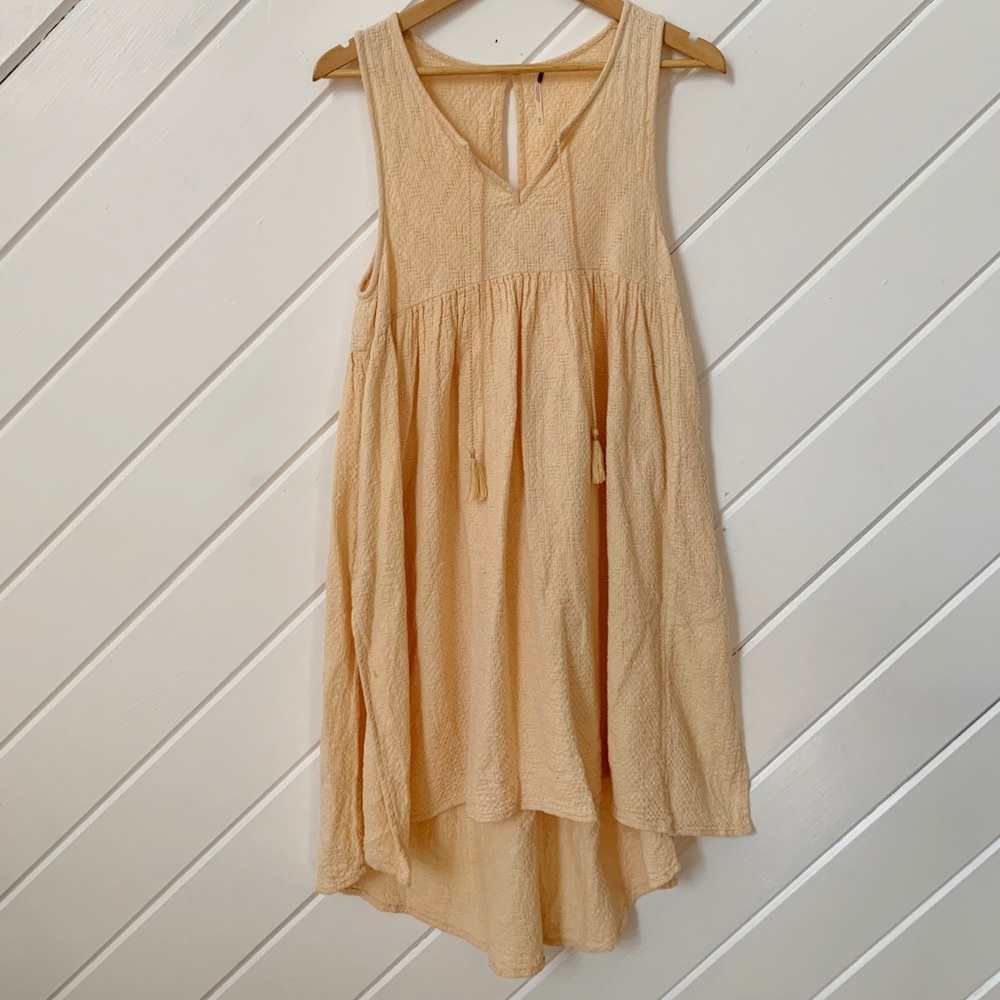 FREE PEOPLE hi-low peach dress